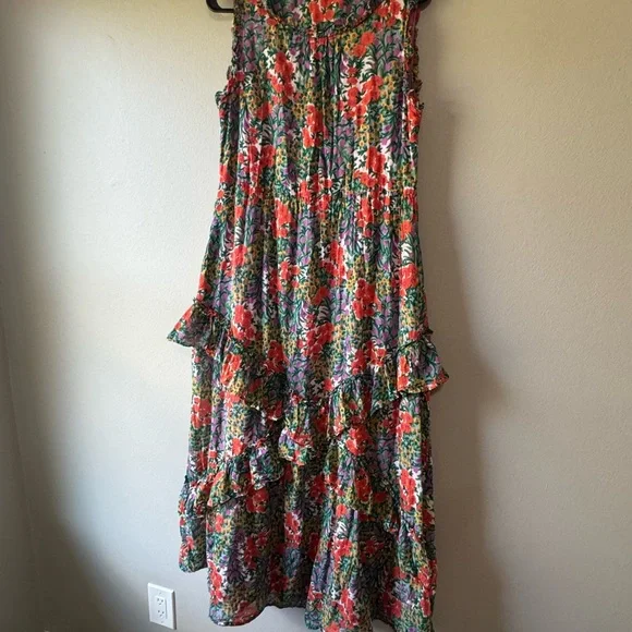 Banjanan Floral Maxi Dress - Blue, Red, Green - Picture 6 of 6